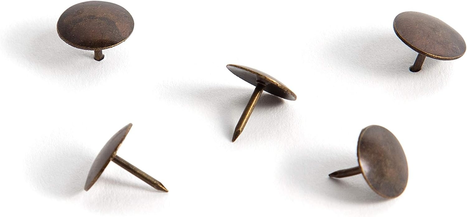 image:imageU Brands 3092U0624 Fashion Metal Thumbtacks Metal Brass 38Inch 200PackBrass