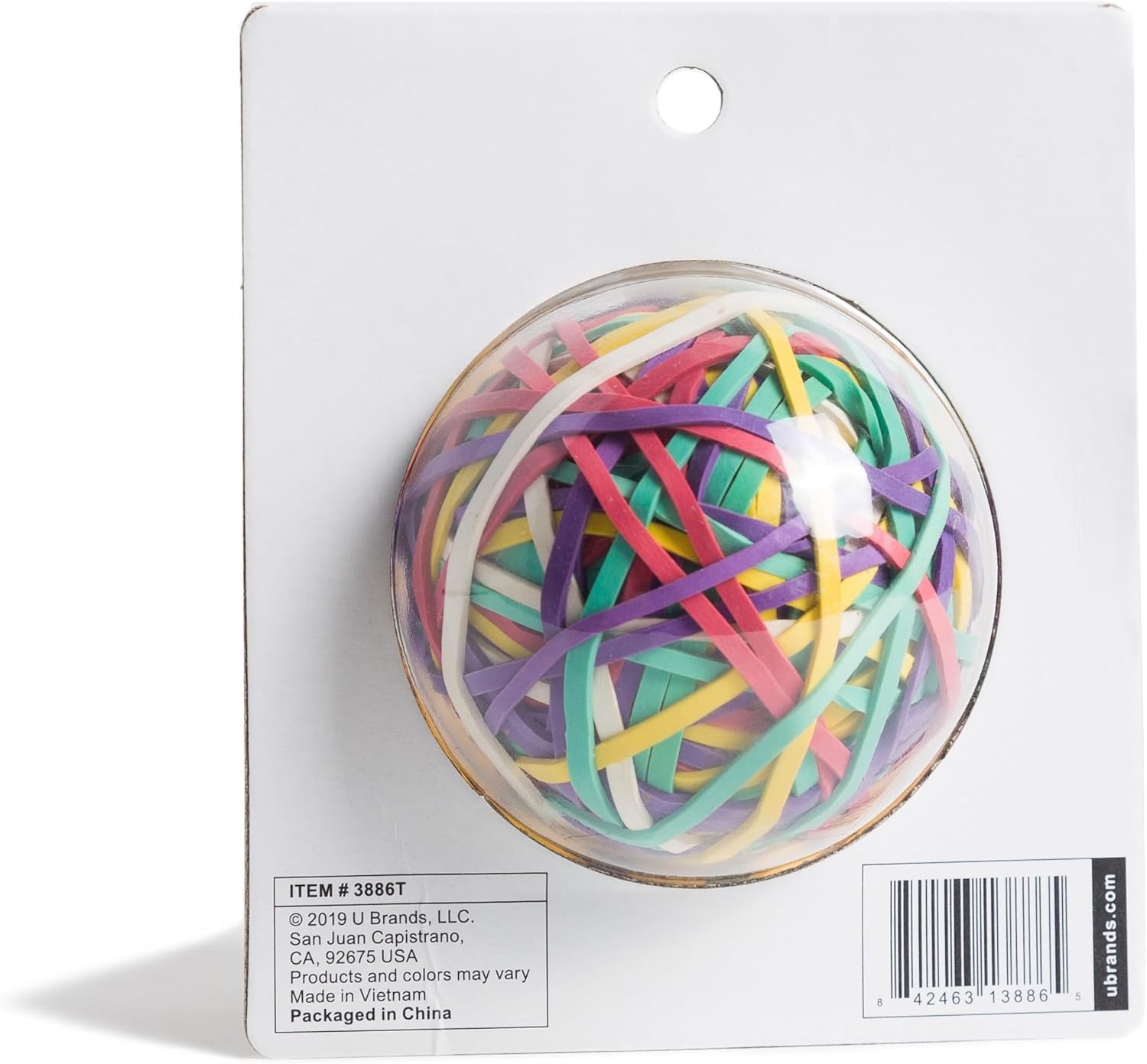 image:imageU Brands Ball Of Rubber Bands 175 Count Assorted Colors Office School Home Supplies