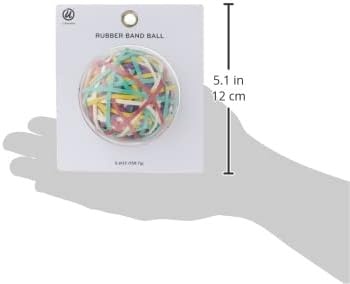 image:imageU Brands Ball Of Rubber Bands 175 Count Assorted Colors Office School Home Supplies