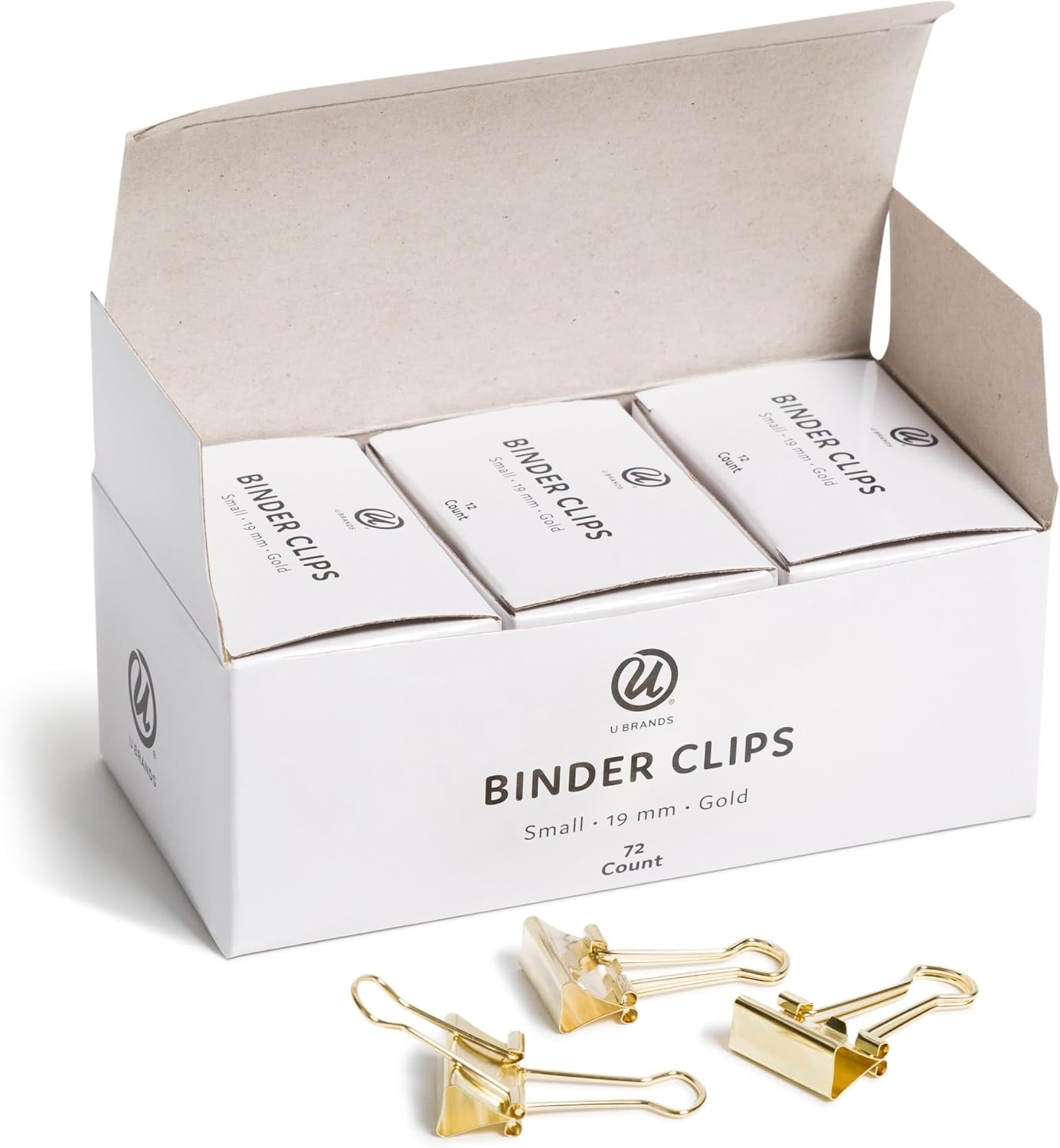 image:imageU Brands Binder Clips Medium 32mm Gold 72 CountSmall