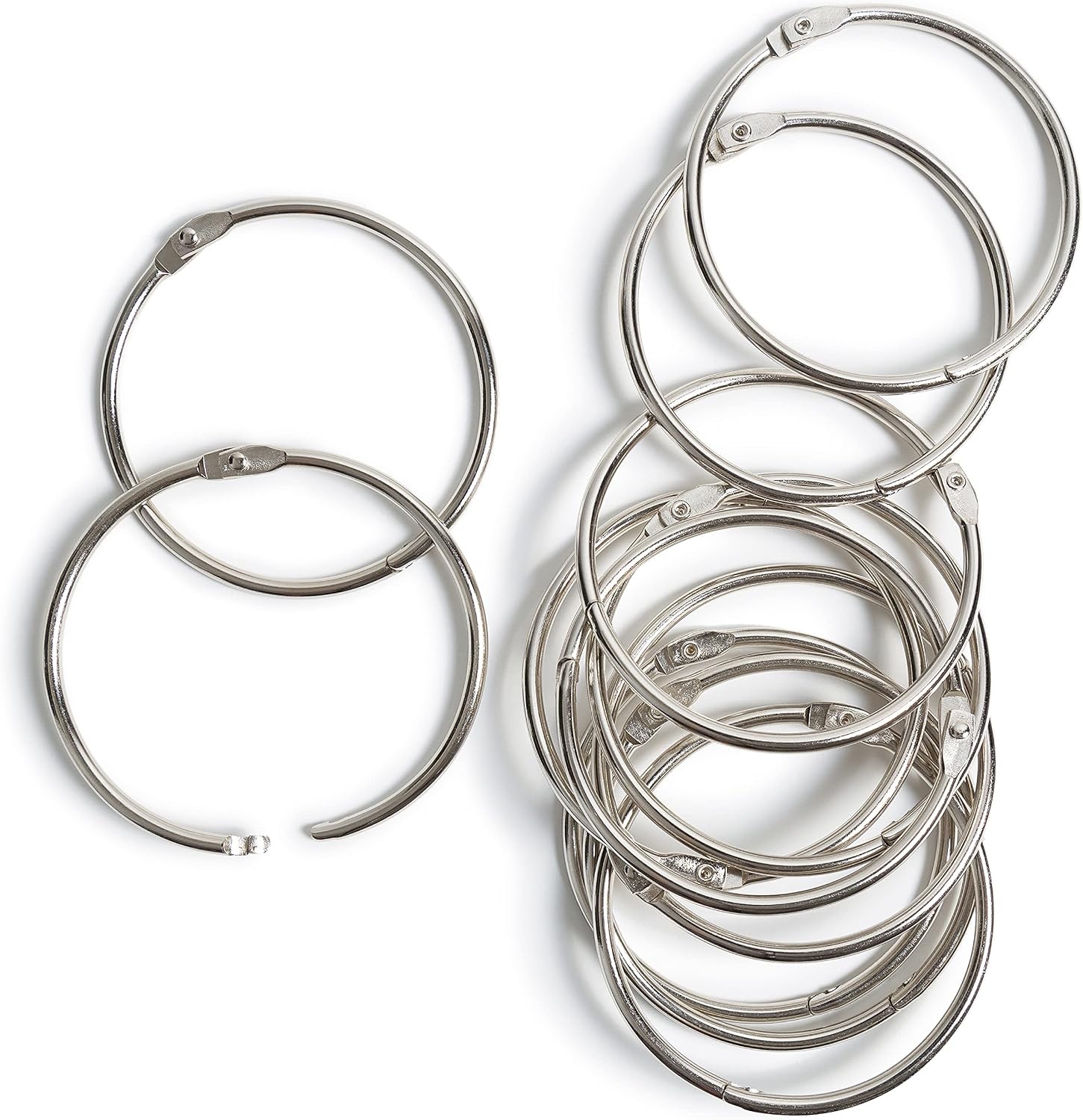 image:imageU Brands Book Rings Set Office Supplies Binder Accessories Silver 3 12 Count12 Count