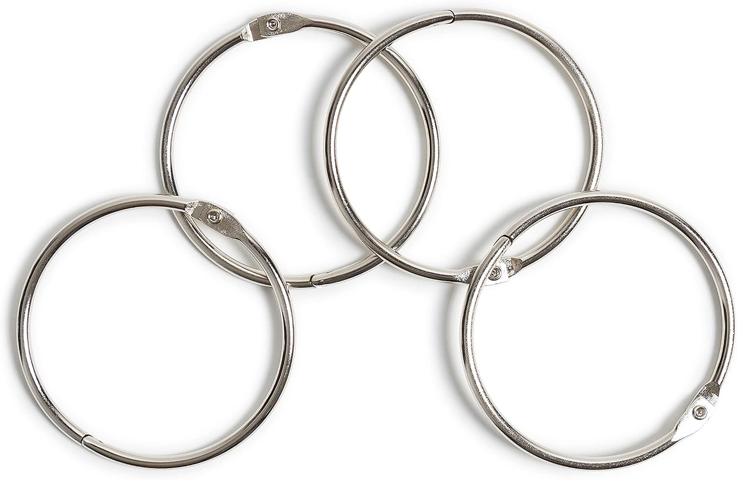 image:imageU Brands Book Rings Set Office Supplies Binder Accessories Silver 3 12 Count15 Count