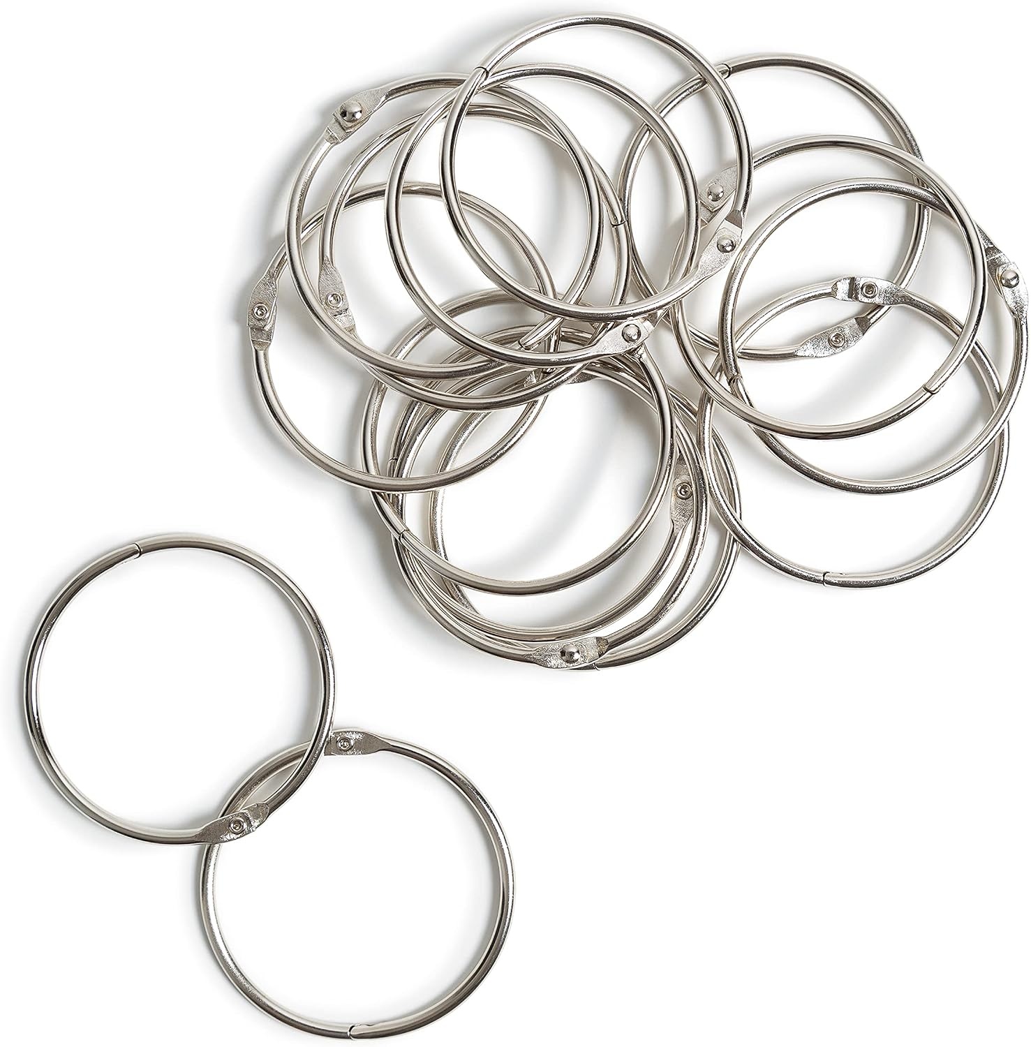 image:imageU Brands Book Rings Set Office Supplies Binder Accessories Silver 3 12 Count15 Count