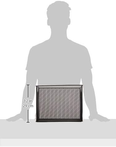 image:imageU Brands Desktop Hanging File Organizer Black Mesh Metal 55 D x 953 W x 124 H Letter Size Steel Wire Document amp Folder Organizer for Office Desk Home ClassroomLetter