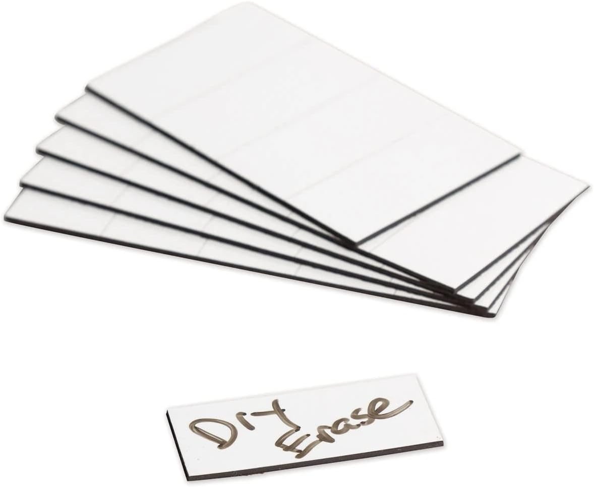 image:imageU Brands DryErase Magnetic Tape Strips 2 x 0875 White 25 Pack Reusable WriteOn Magnet Labels for Whiteboards Lockers Shelves Classroom Organization Office and Home