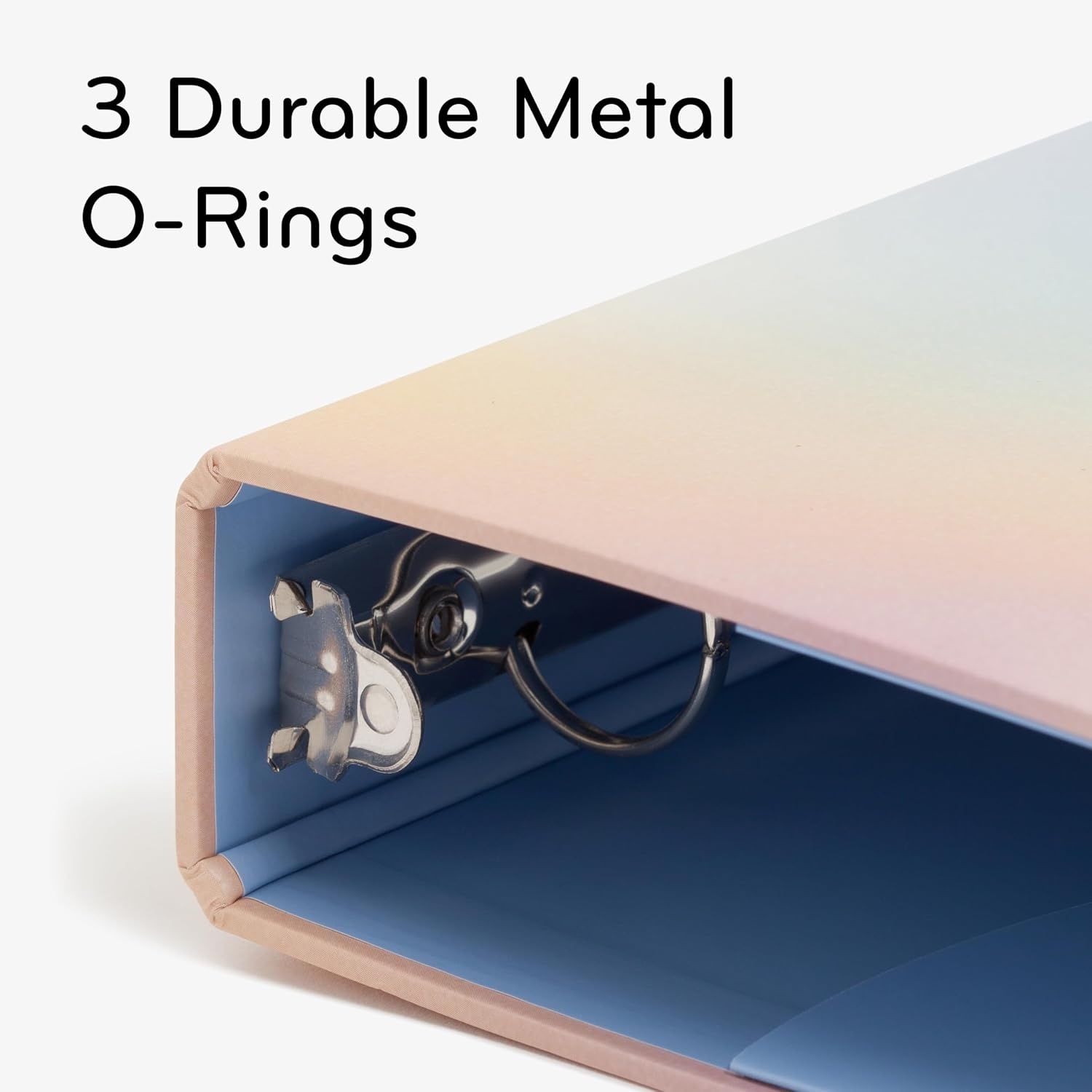 image:imageU Brands EcoConscious 1 Binders Set of 2 Artist Touch Prints Silver Metal ORingsLucent Dreams