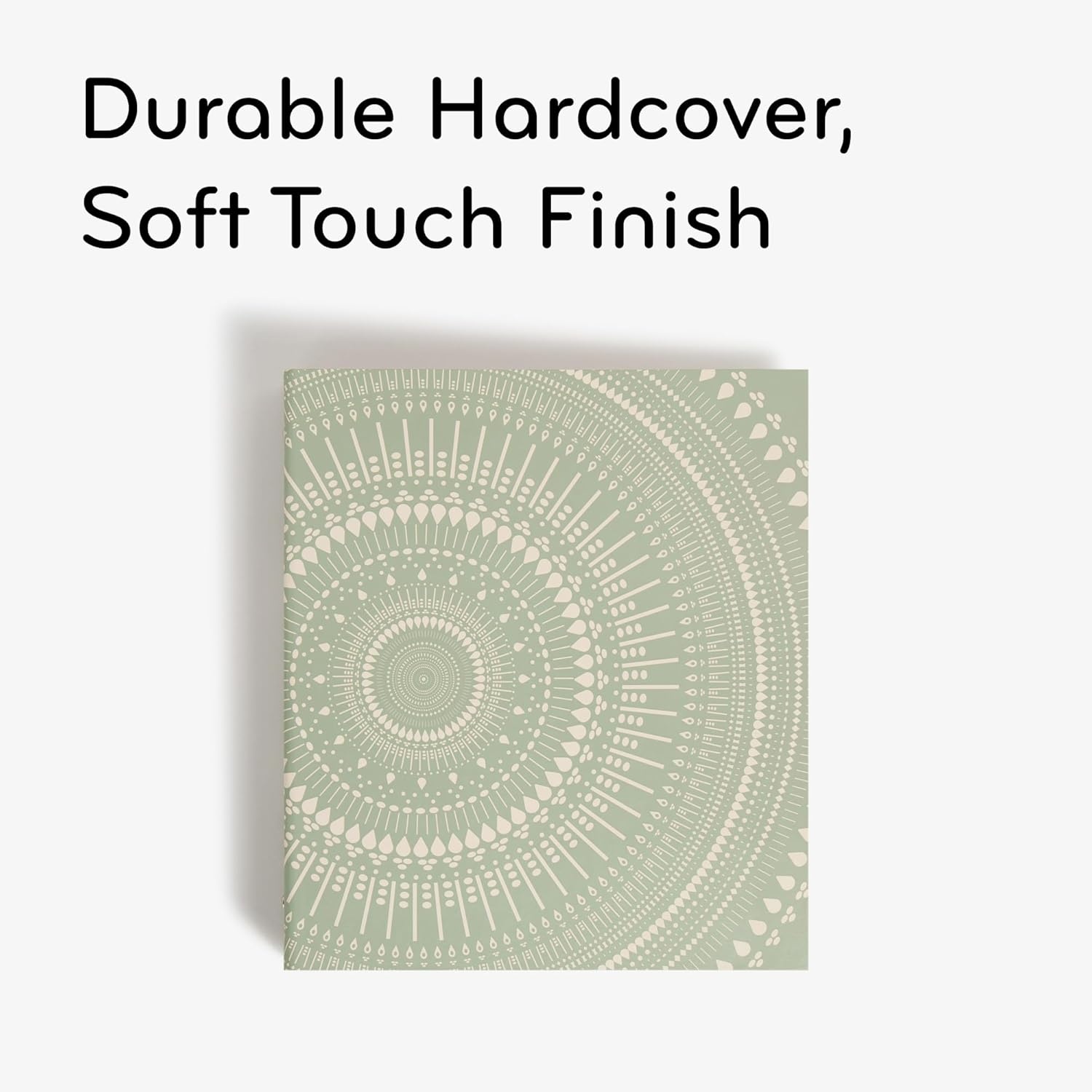 image:imageU Brands EcoConscious 1 Binders Set of 2 Artist Touch Prints Silver Metal ORingsSage Green Boho Chic Prints