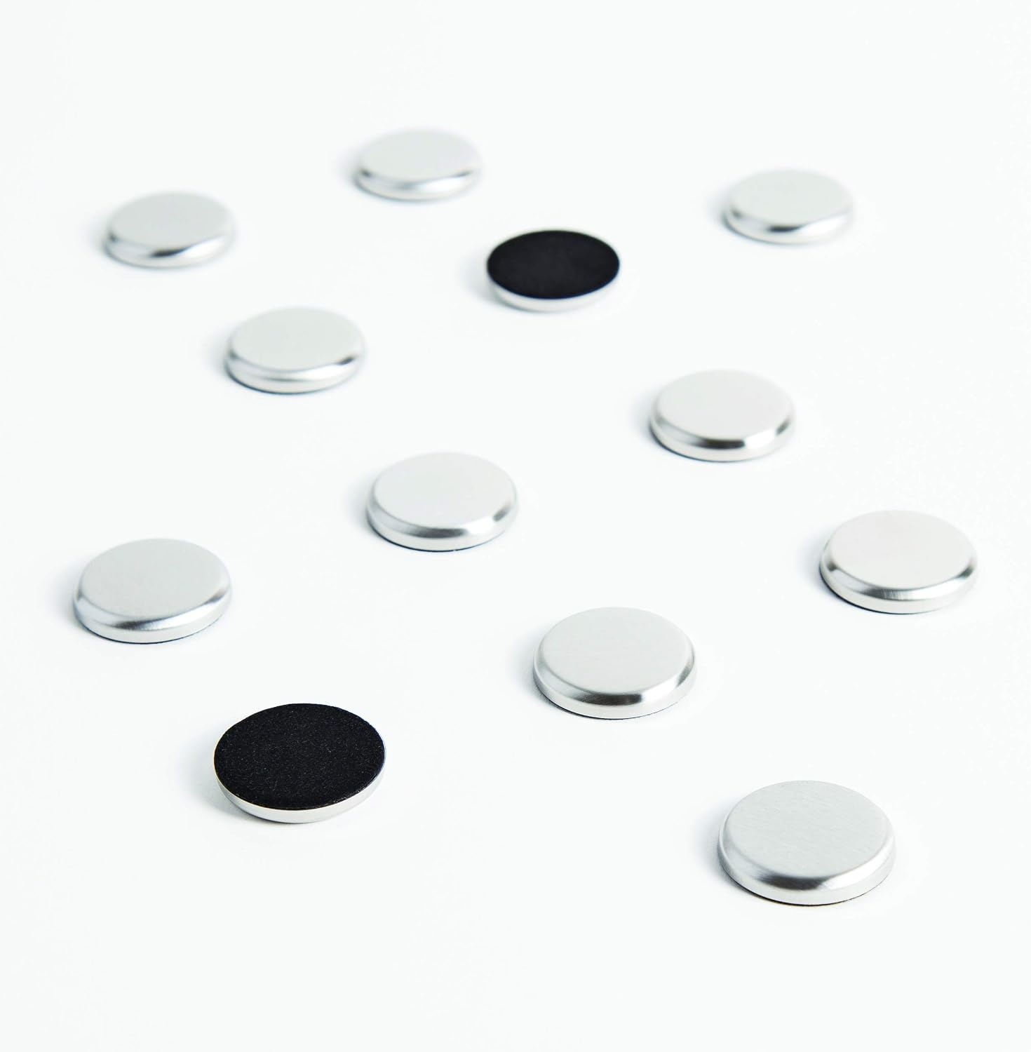 image:imageU Brands High Energy Brushed Metal Magnets for Glass Dry Erase Boards 125 Silver 12Count 2911U0012Silver