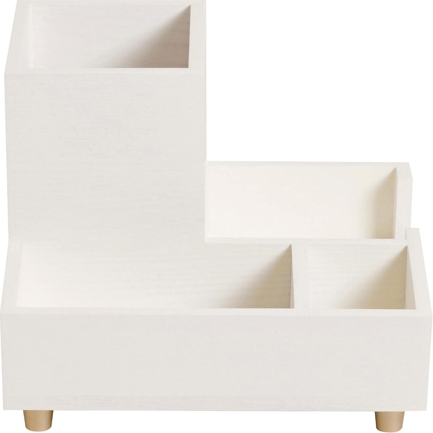 image:imageU Brands Juliet Compartment Cup Office Organization Supplies White and Gold 1 Count