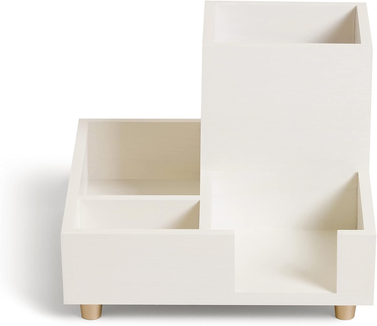 image:imageU Brands Juliet Compartment Cup Office Organization Supplies White and Gold 1 Count