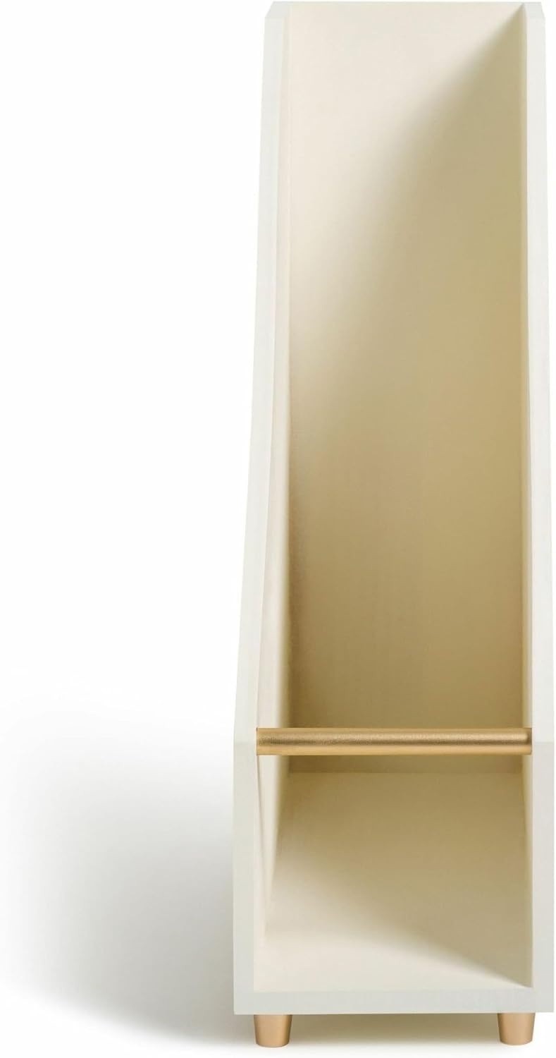 image:imageU Brands Juliet Magazine Holder Office Supplies Offwhite and Gold 1 Count 3463U0206
