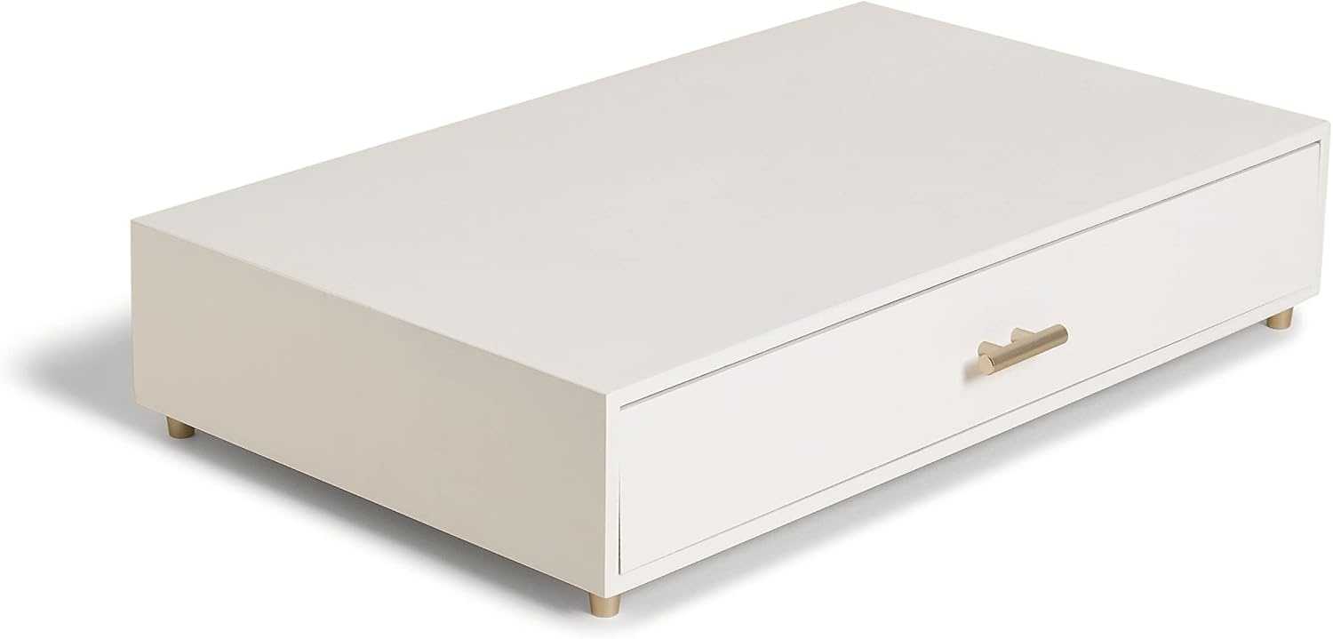 image:imageU Brands Juliet Monitor Stand Office Organization Supplies White and Gold 1 Count