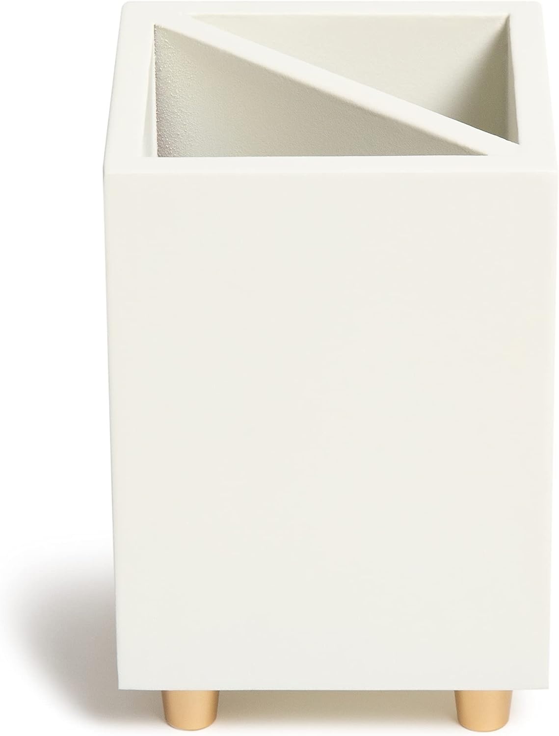 image:imageU Brands Juliet Pencil Cup Office Organization Supplies White and Gold 1 Count