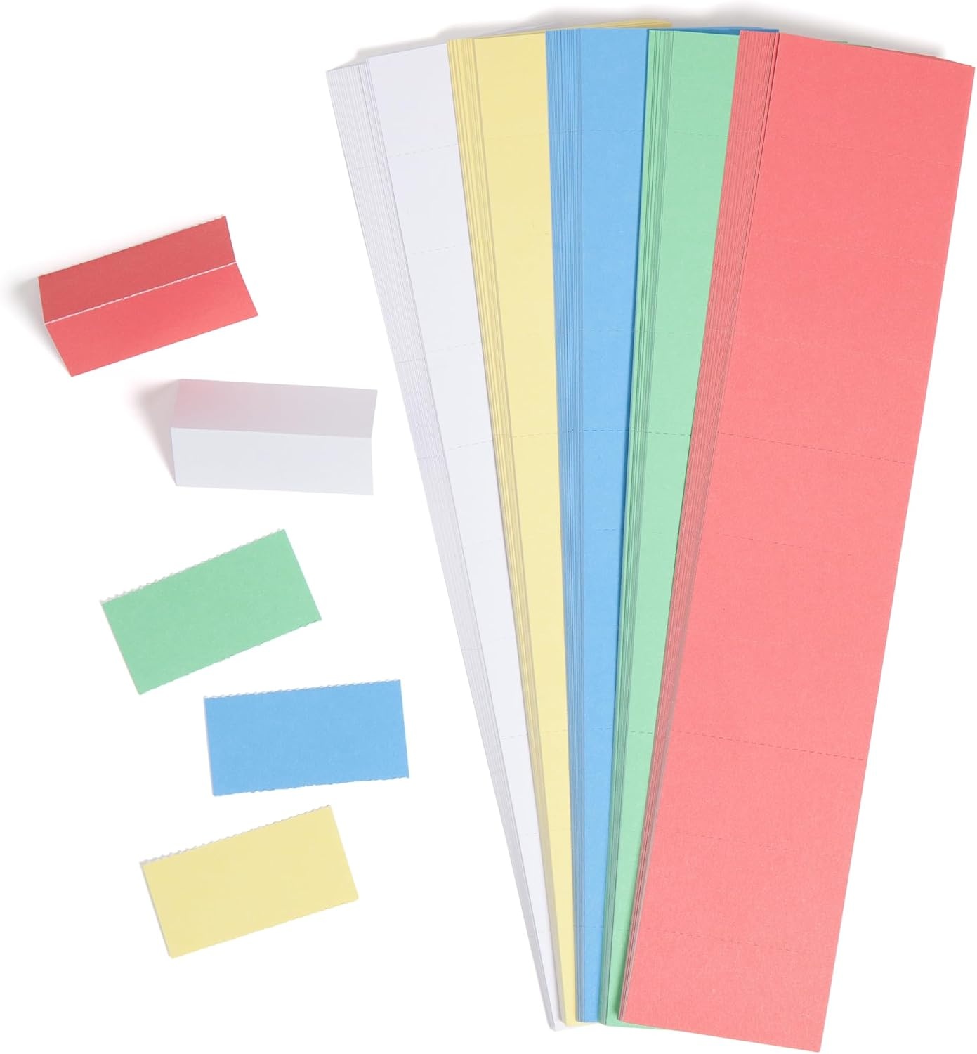 image:imageU Brands Magnetic Card Holder Paper Insert Refill Data Cards 2 X 1 Assorted 10 PackAssorted