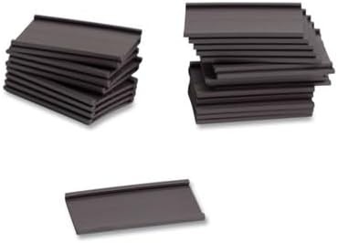 image:imageU Brands Magnetic Label Holders 6 x 2 Black 10Pack Reusable Magnetic Card Holders for Shelving Warehouse Racks File Cabinets and Metal Surfaces2 X 1
