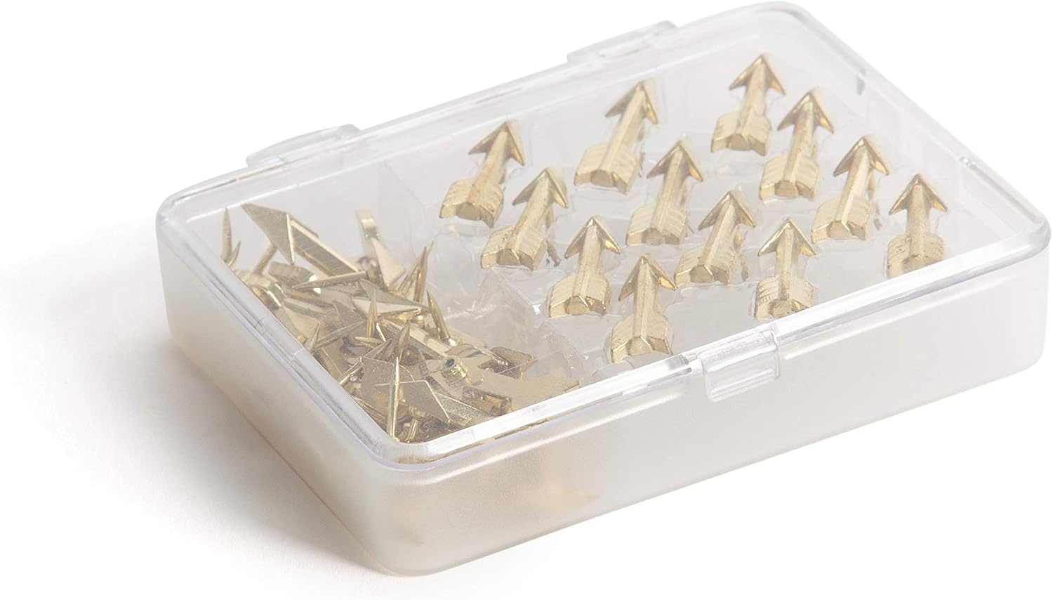 image:imageU Brands Metal Arrow Push Pins Gold Finish 36Count Durable Steel Pins for Bulletin Boards Cork Boards amp Office Dcor