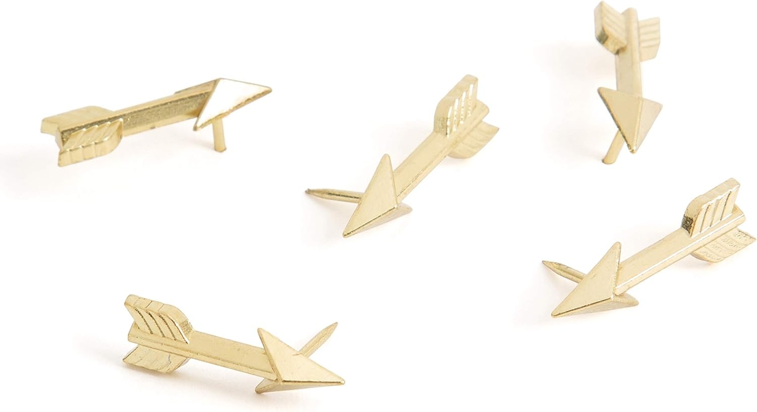 image:imageU Brands Metal Arrow Push Pins Gold Finish 36Count Durable Steel Pins for Bulletin Boards Cork Boards amp Office Dcor