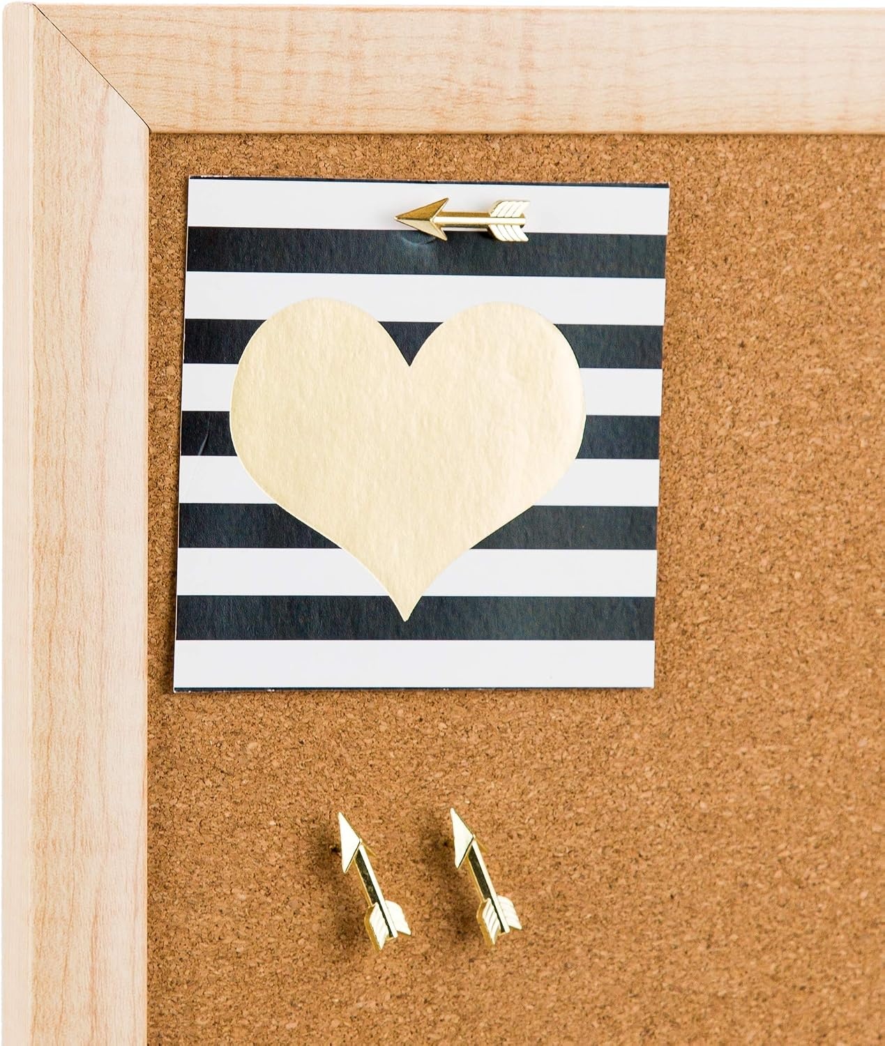 image:imageU Brands Metal Arrow Push Pins Gold Finish 36Count Durable Steel Pins for Bulletin Boards Cork Boards amp Office Dcor