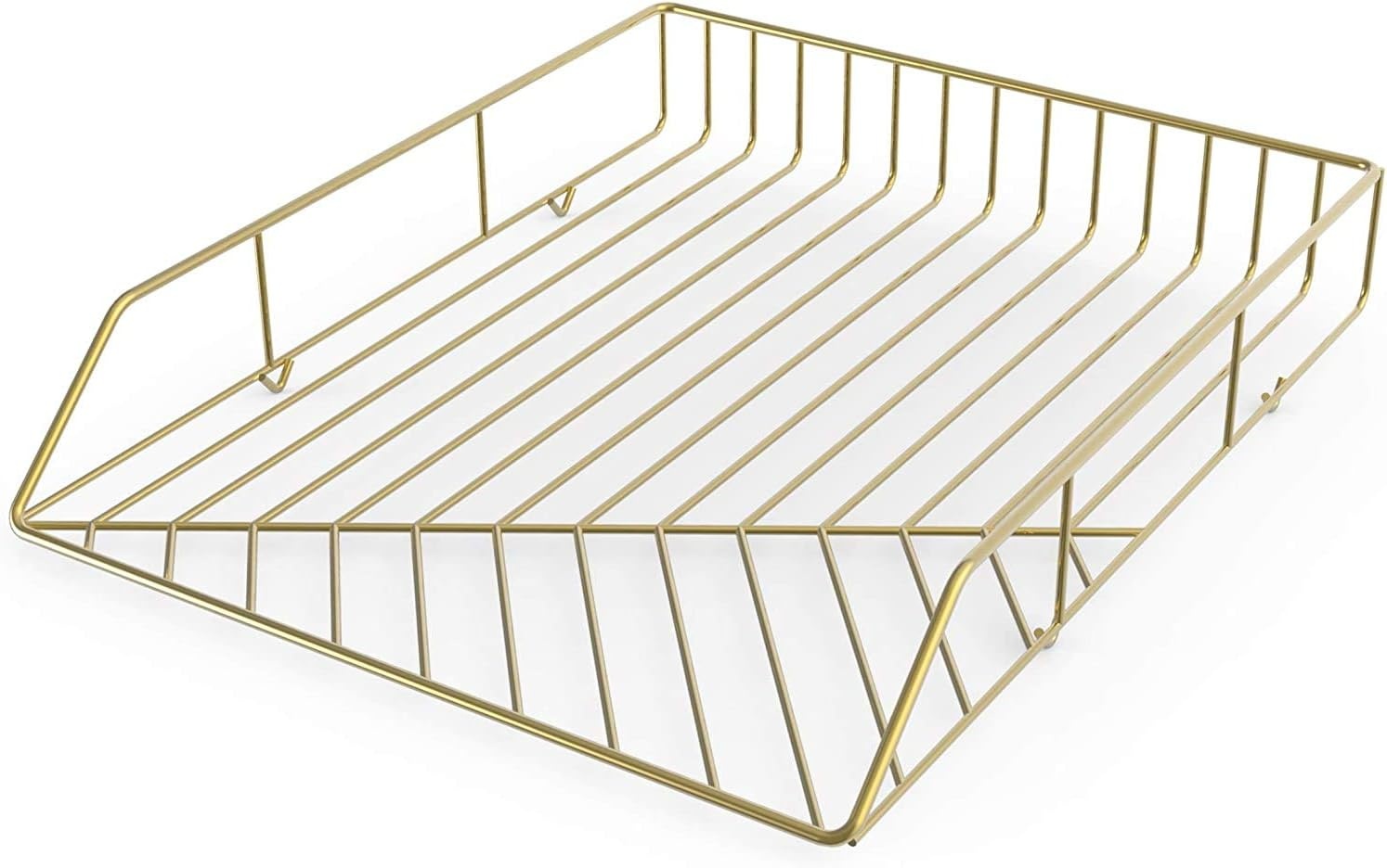 image:imageU Brands Metal Desk Organization Kit Vena Collection Cup Sort and 2 Trays Included Gold 3940U0001Gold