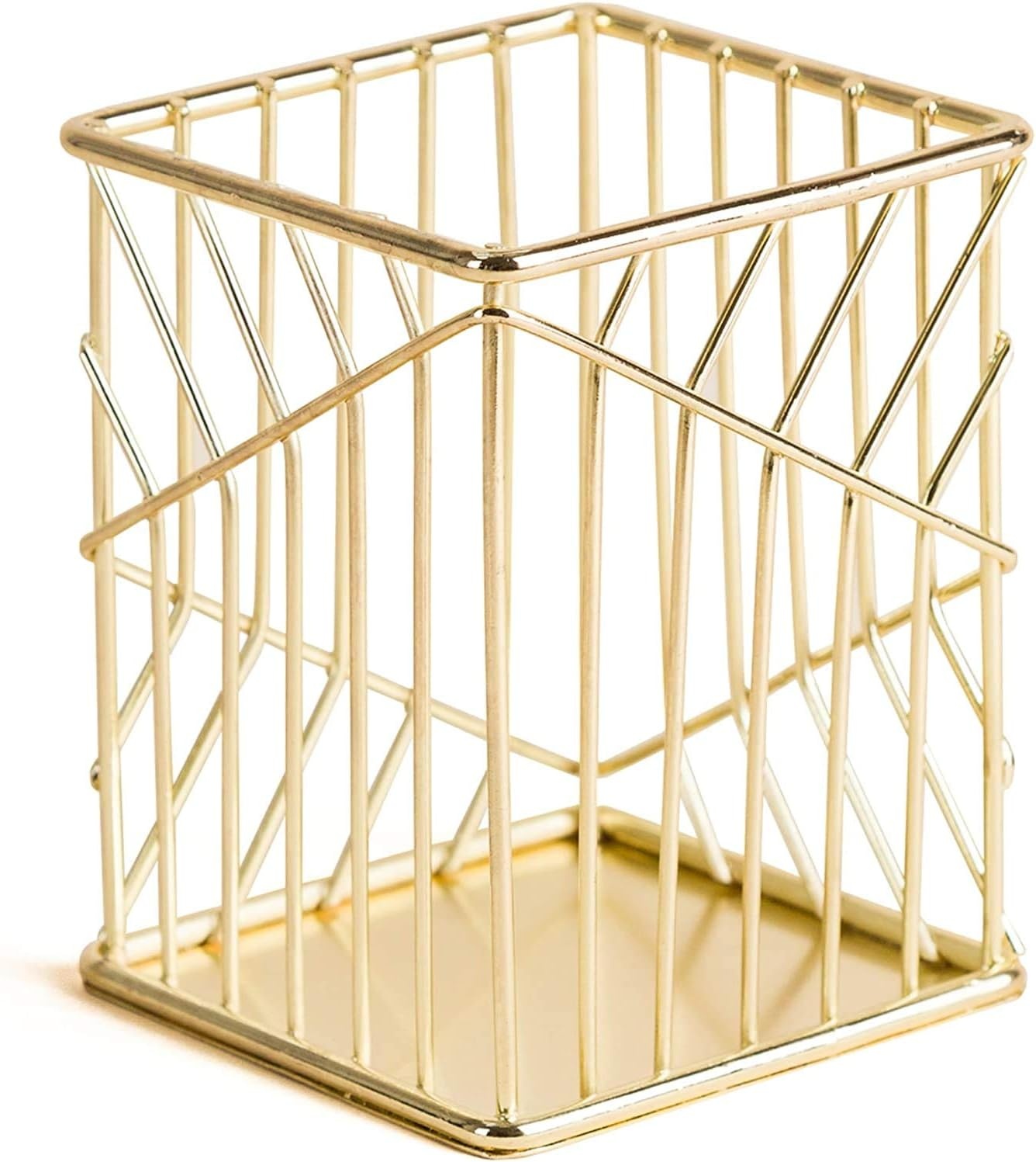 image:imageU Brands Metal Desk Organization Kit Vena Collection Cup Sort and 2 Trays Included Gold 3940U0001Gold