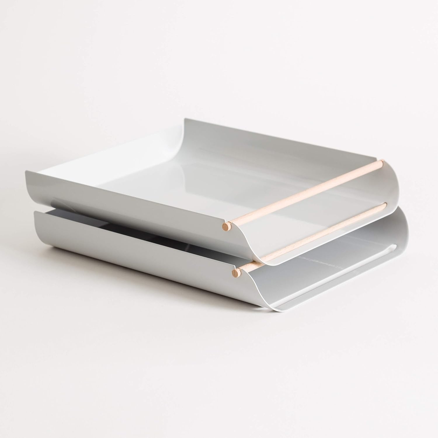 image:imageU Brands Metal Paper Tray Letter Size Desktop Accessory Arc Collection Grey 3548A0206Gray