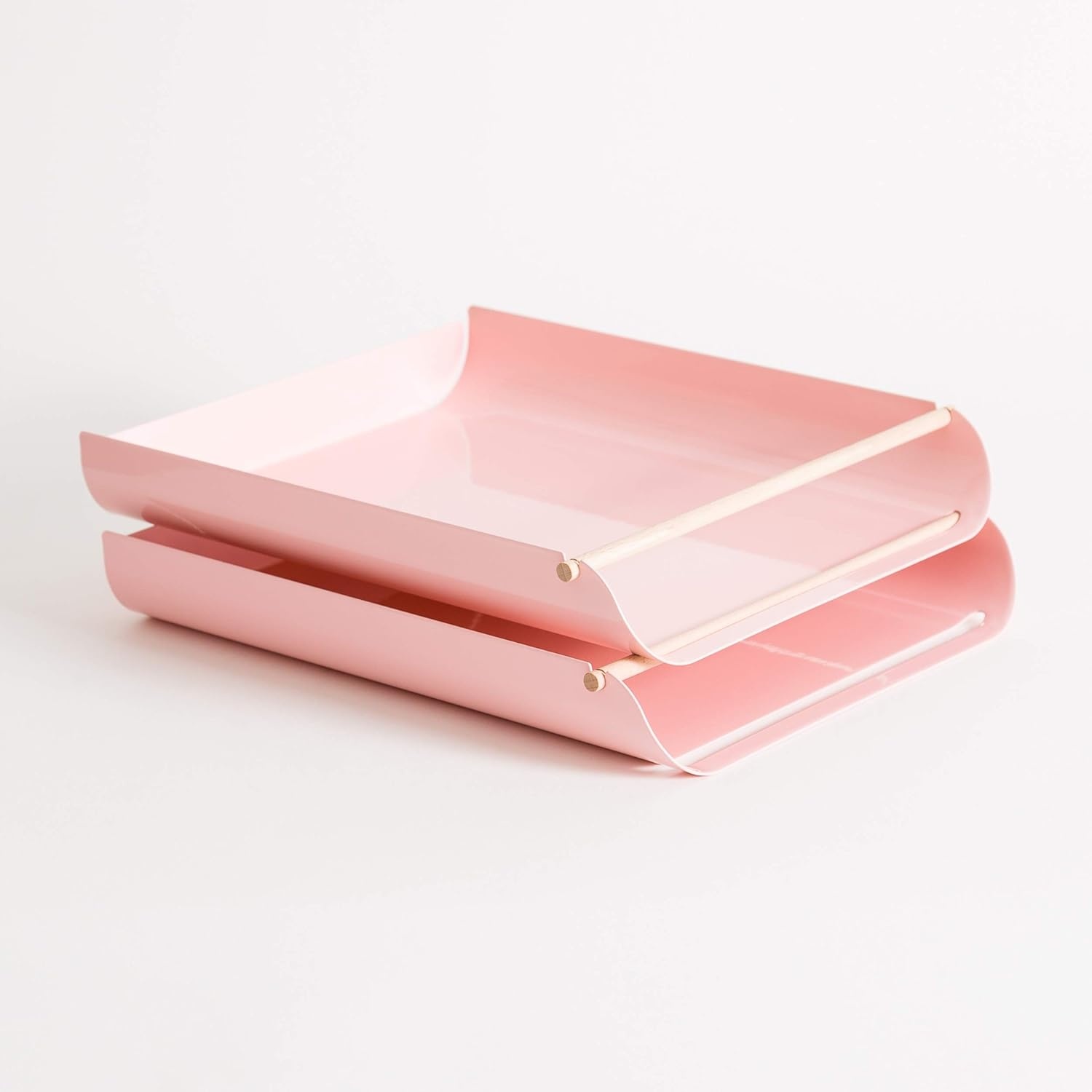 image:imageU Brands Metal Paper Tray Letter Size Desktop Accessory Arc Collection Grey 3548A0206Pink