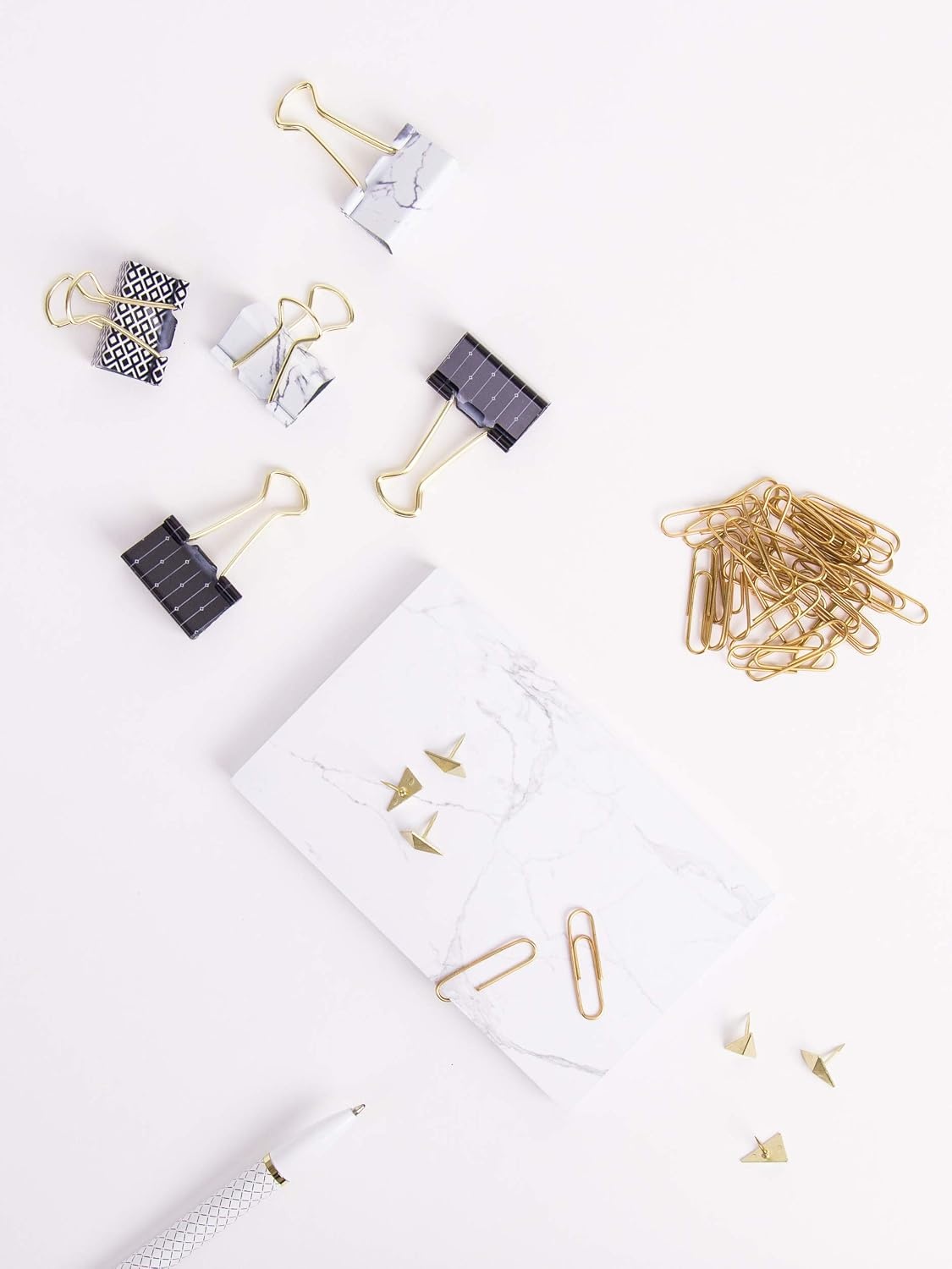 image:imageU Brands Modern Office Kit Marble Black and Gold 43 Pieces 058U0424
