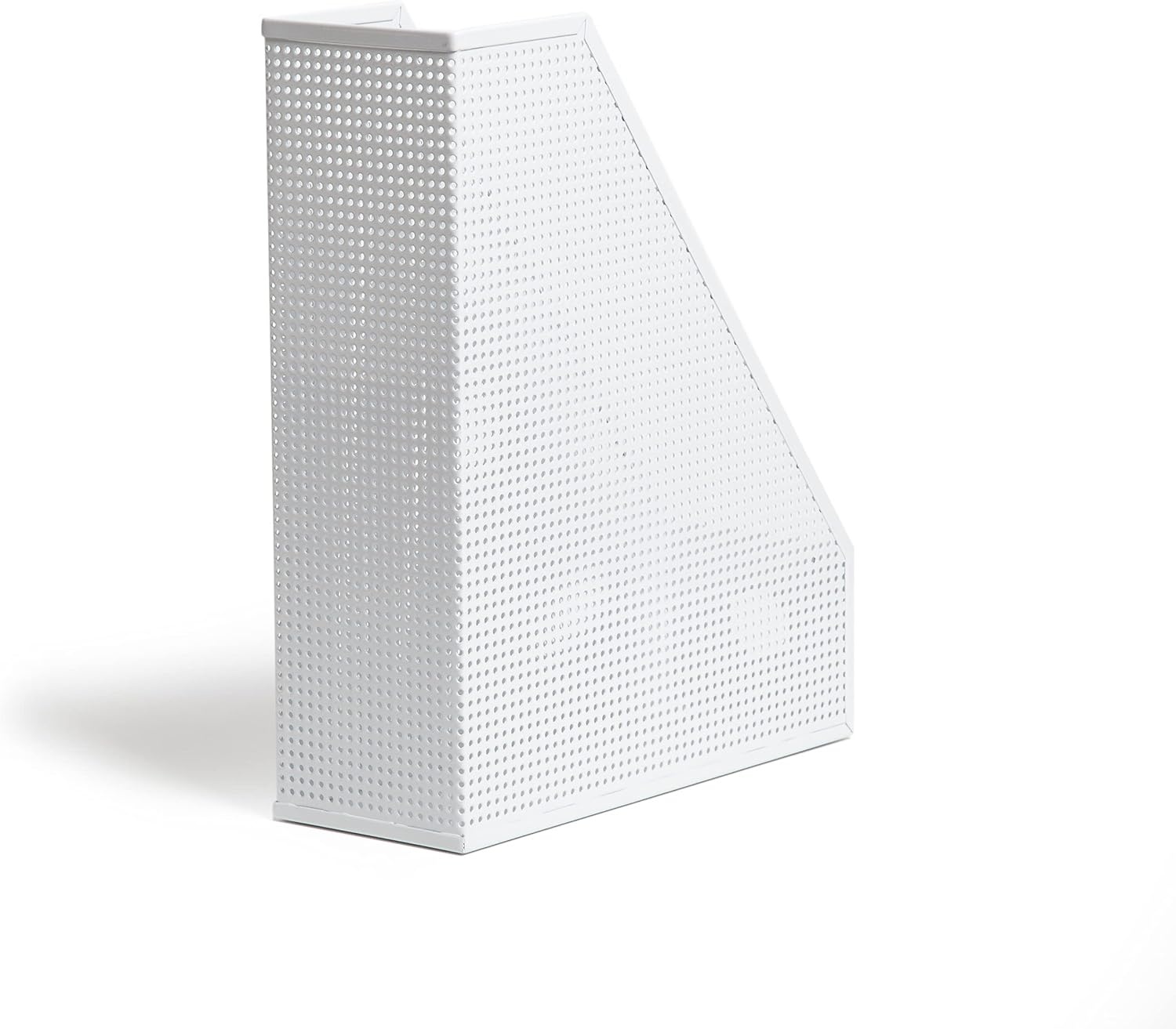 image:imageU Brands Modern Perforated Magazine Holder Office Supplies Metal White 122 x 374 x 965 1 Count