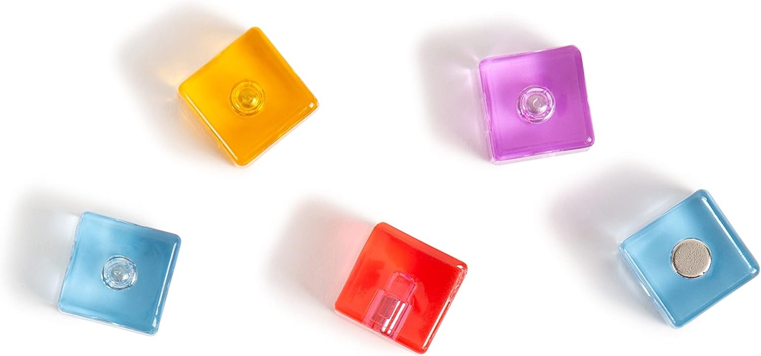 image:imageU Brands Neodymium Cube Magnets Office Supplies Assorted Colors 05 24 CountCube