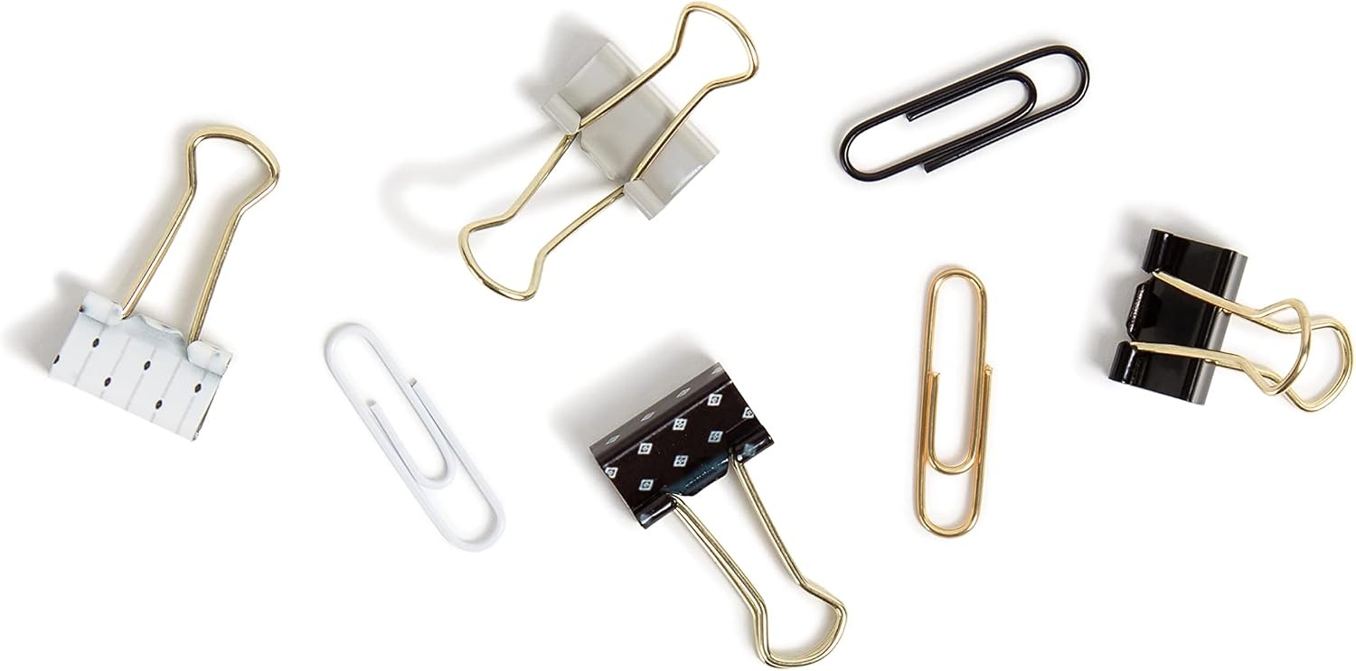 image:imageU Brands Office Accessory Kit Office Supplies Includes 60 Paper Clips and 20 Small Binder Clips ClassicClassic