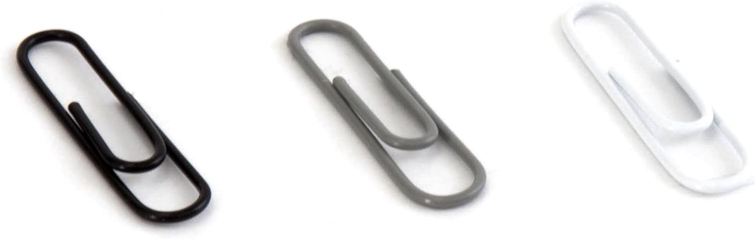 image:imageU Brands Paper Clips Medium 118Inch Black White and Gray Fashion Colors 300Count