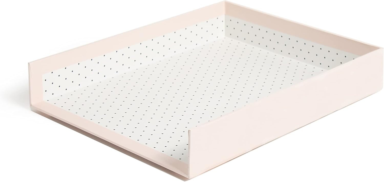 image:imageU Brands Paper Wrapped Desk Organization Set Office Organization Supplies Blush amp Dots 4 Pieces