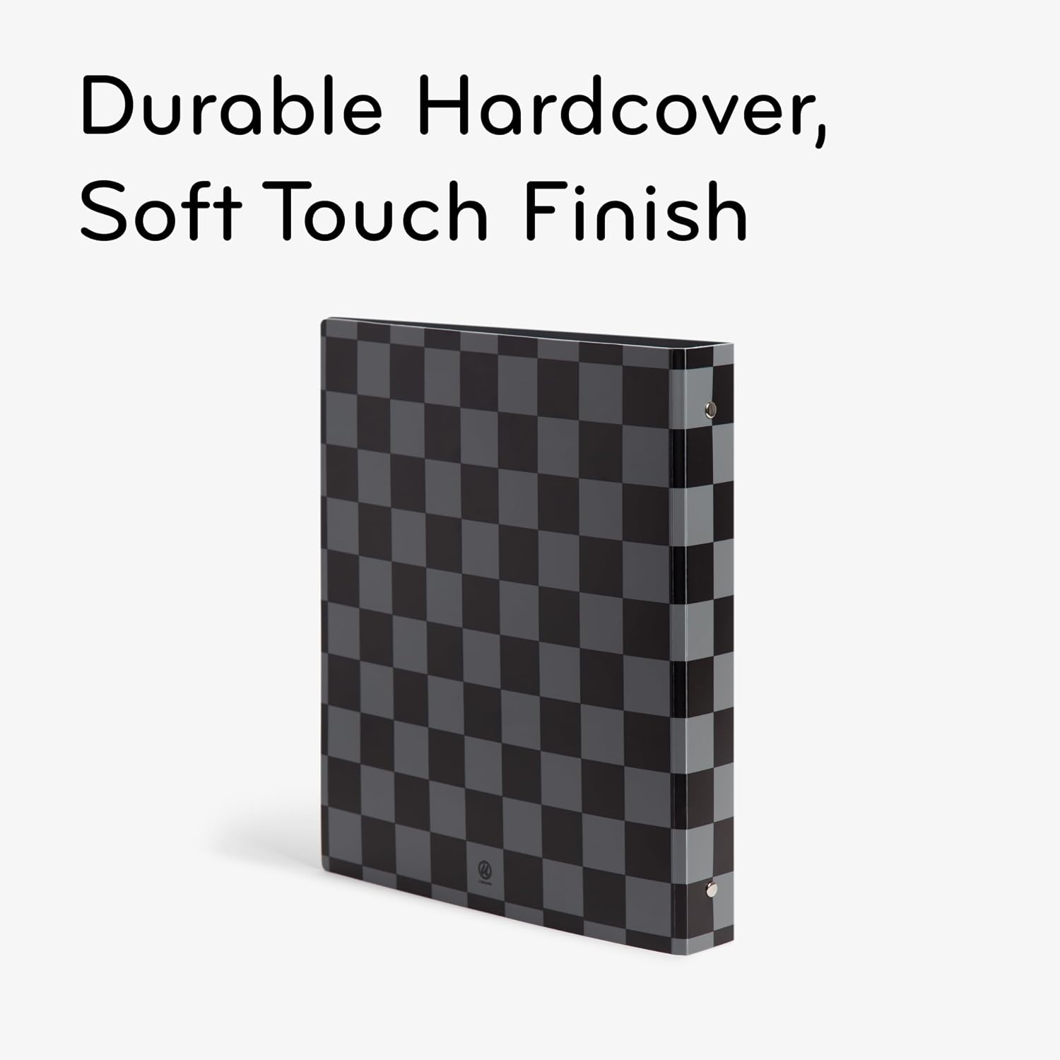 image:imageU Brands Poly Performance 1 Binder with 5 Tab Dividers and Labels Checkered Print Silver Metal ORingsCheckered Print