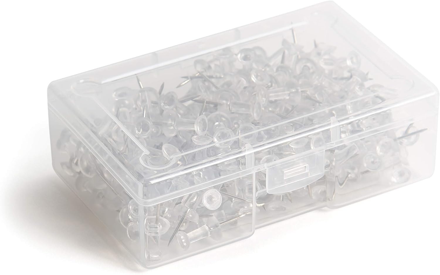 image:imageU Brands Push Pins Clear Plastic Head Steel Point 200Count 3088U0624Silver Steel