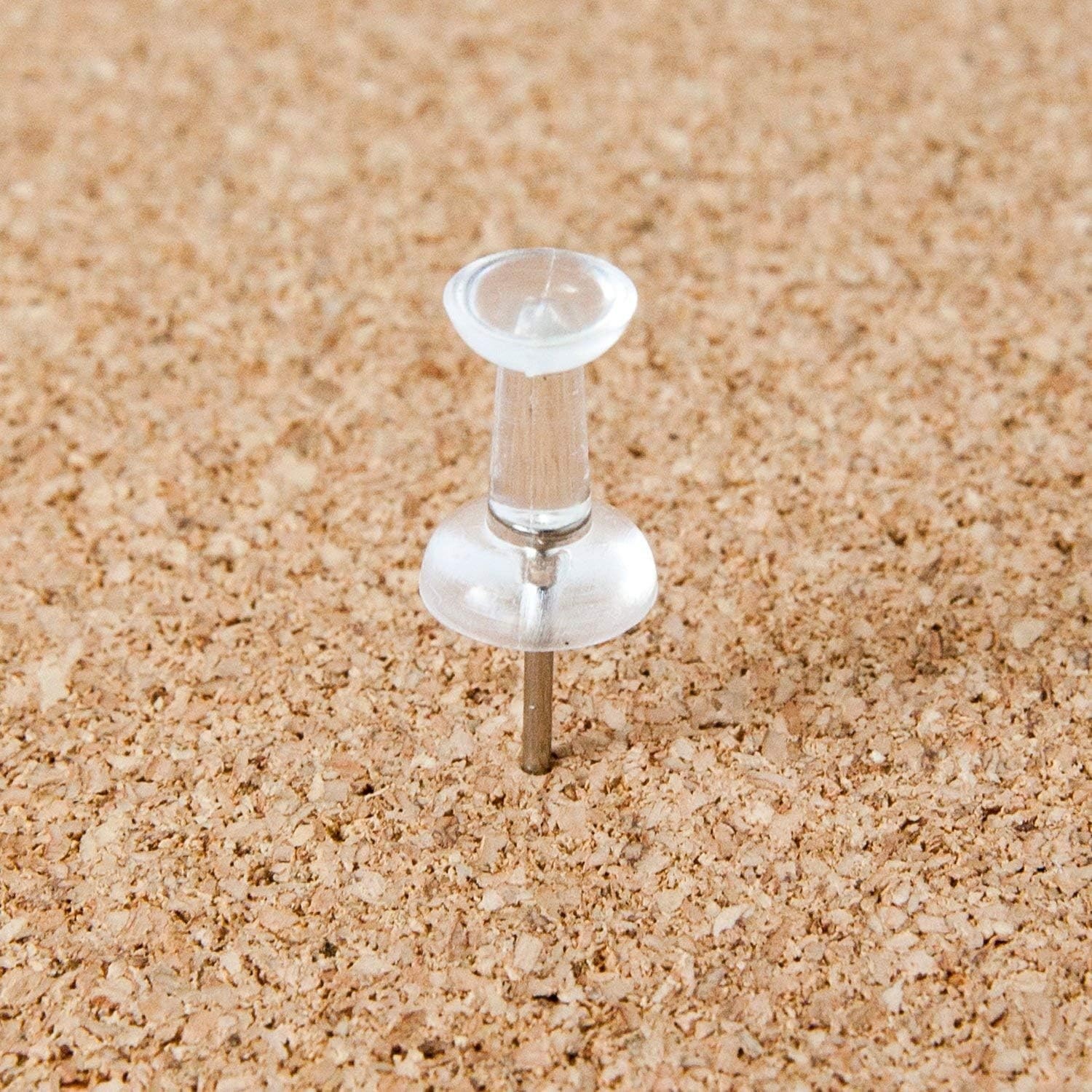 image:imageU Brands Push Pins Clear Plastic Head Steel Point 200Count 3088U0624Silver Steel