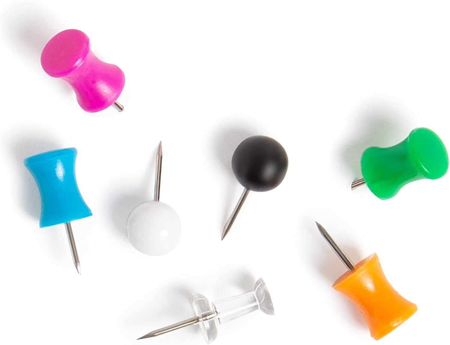 image:imageU Brands Push Pins Variety Pack Office Supplies with Round Pins Clear Pins Assorted Styles 80 CountAssorted