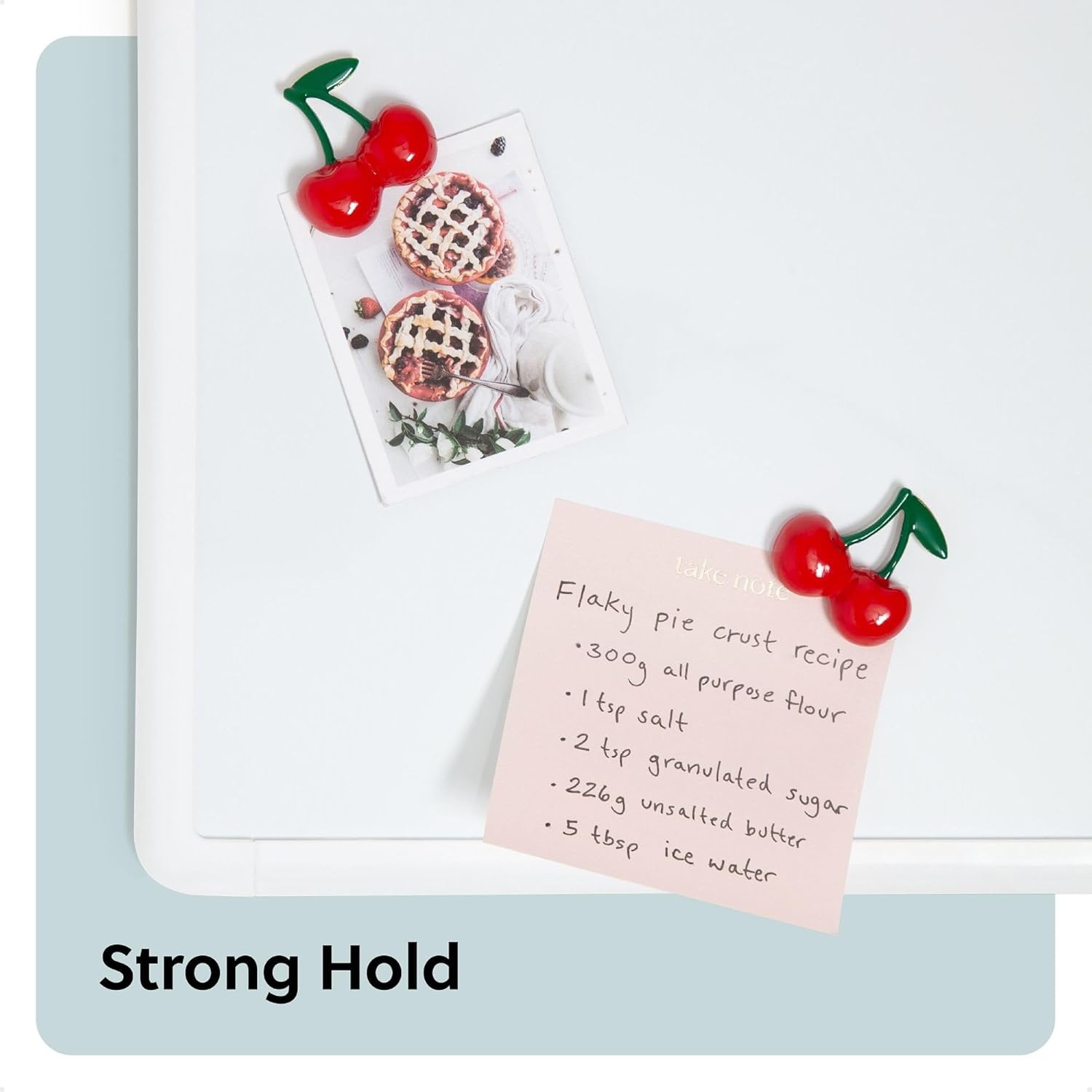 image:imageU Brands Red Cherry Locker Magnets Set of 4 Fun Magnetic Locker Accessories for School Whiteboard Accessories Cute Fruit Magnets for Refrigerator