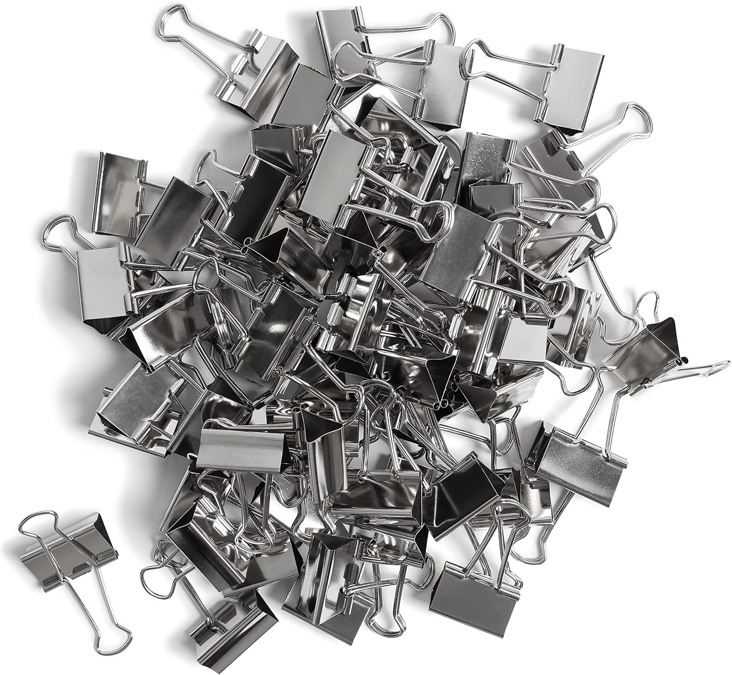 image:imageU Brands Small Binder Clips Metallic Silver Office Organization Supplies 19mm 72 CountMedium