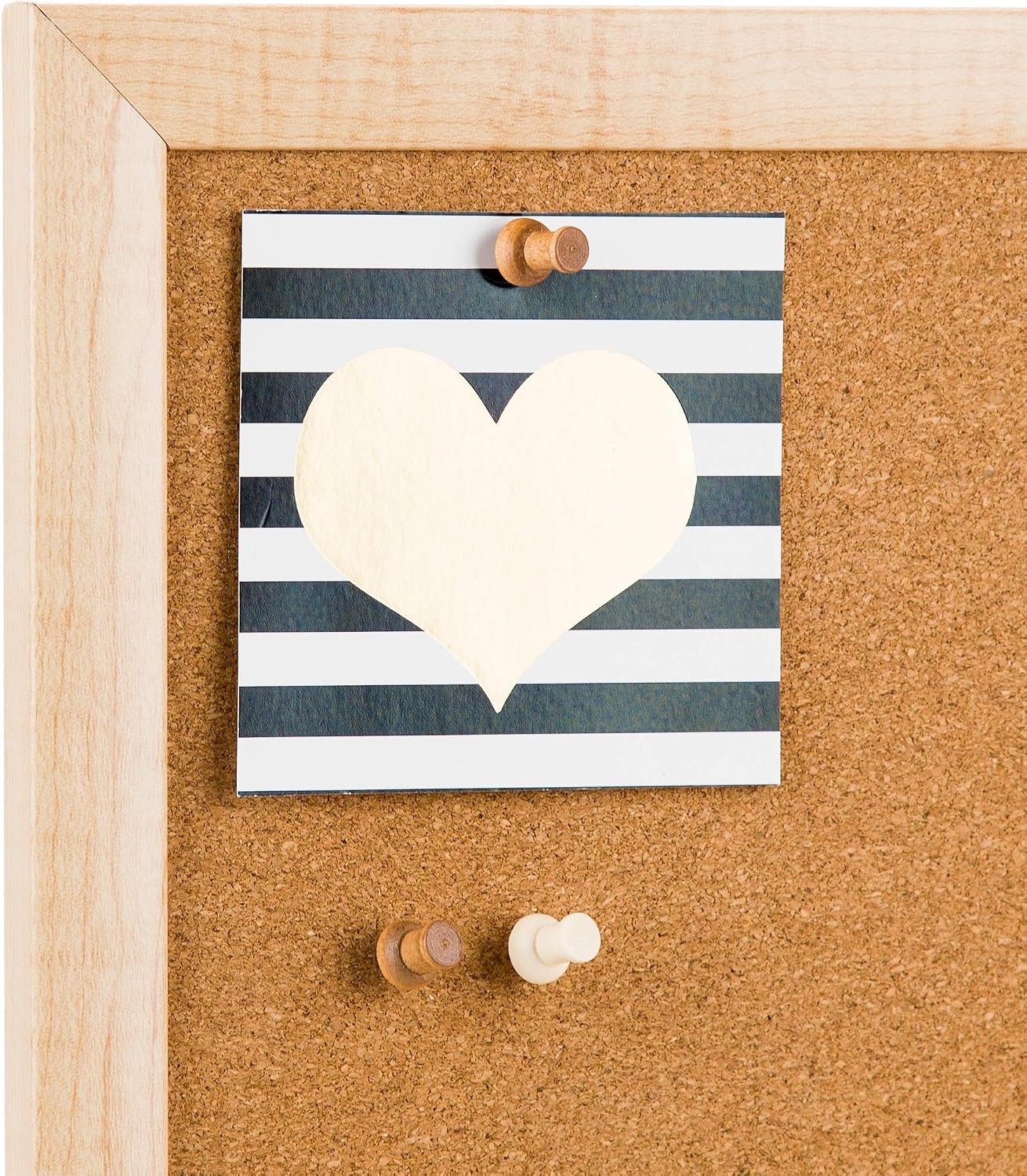 image:imageU Brands Standard Wooden Push Pins Set Office Supplies 150 PiecesNatural and Dark