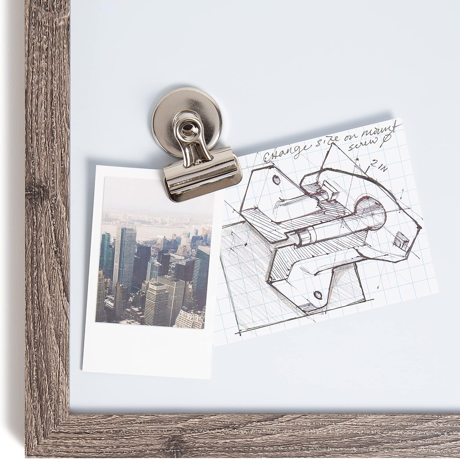 image:imageU Brands Strong Refrigerator Magnet Clips Silver Office Organization Supplies White Board Accessories 12 CountSilver