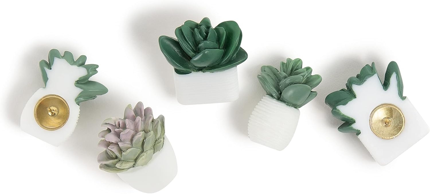 image:imageU Brands Succulent Push Pins Set Office Supplies Three Assorted Styles 9 Count