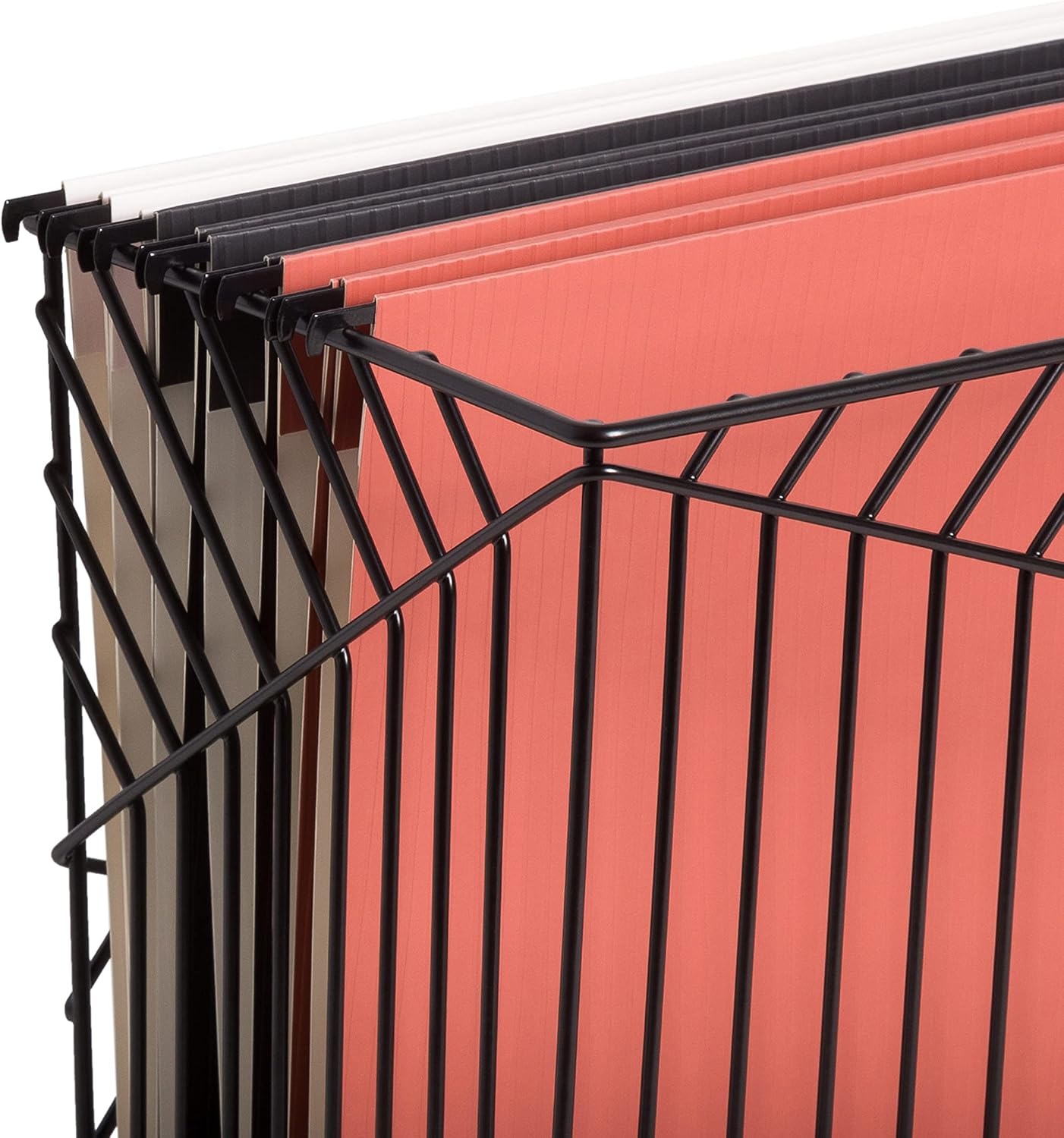 image:imageU Brands Vena Wire File Basket Office Supplies Metal Black 1 CountBlack