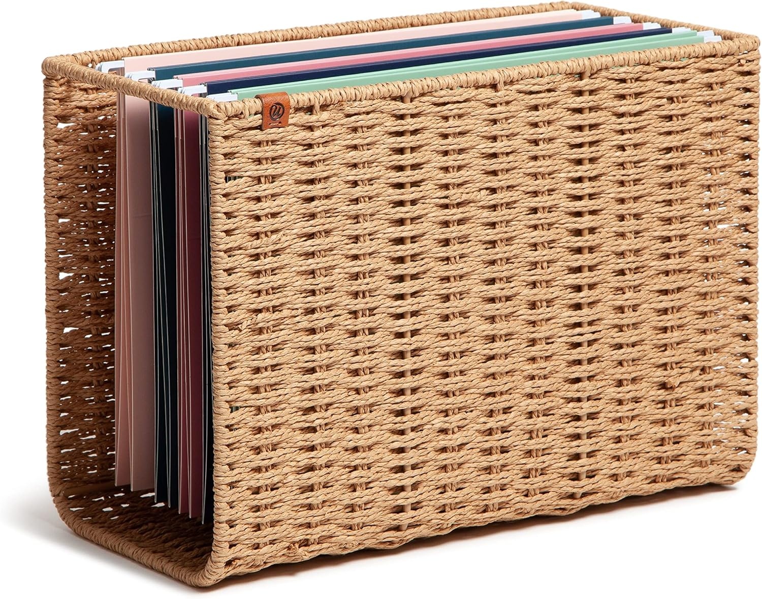image:imageU Brands Woven Hanging File Basket Office Organization Supplies 1 Count