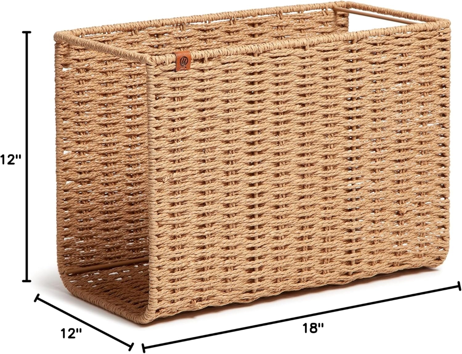 image:imageU Brands Woven Hanging File Basket Office Organization Supplies 1 Count