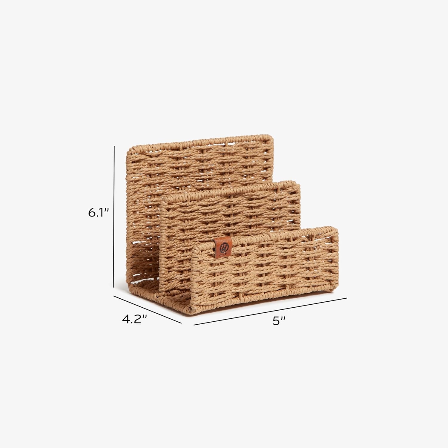 image:imageU Brands Woven Letter Sorter RattanInspired Wicker Style Office Organization Supplies 1 Count