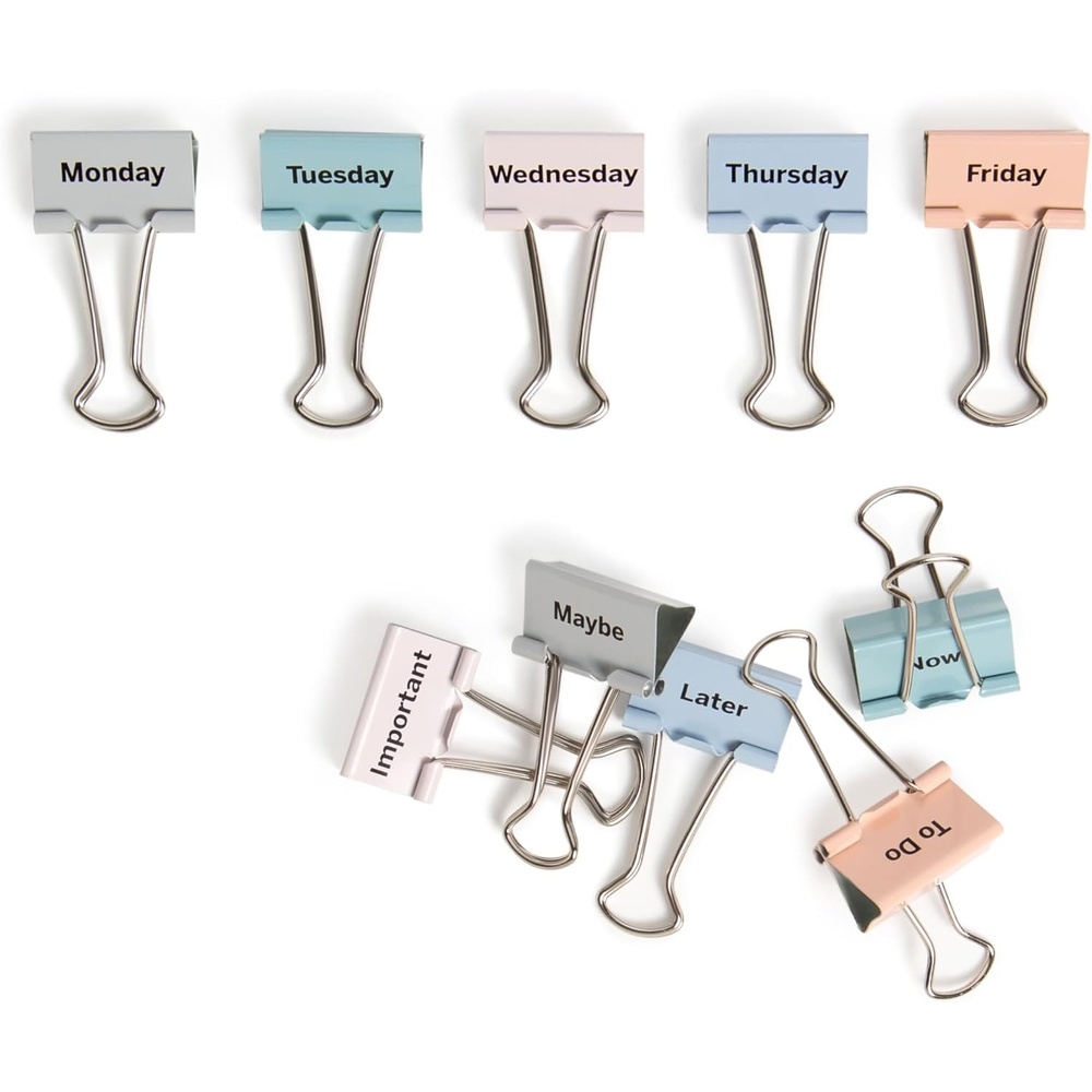 image:imageU Brands Binder Clips 10Count 1 14 Inch Mini Metal Clamps Task on Hand Binder Clips Paper Clip Clamps for Home School and Business