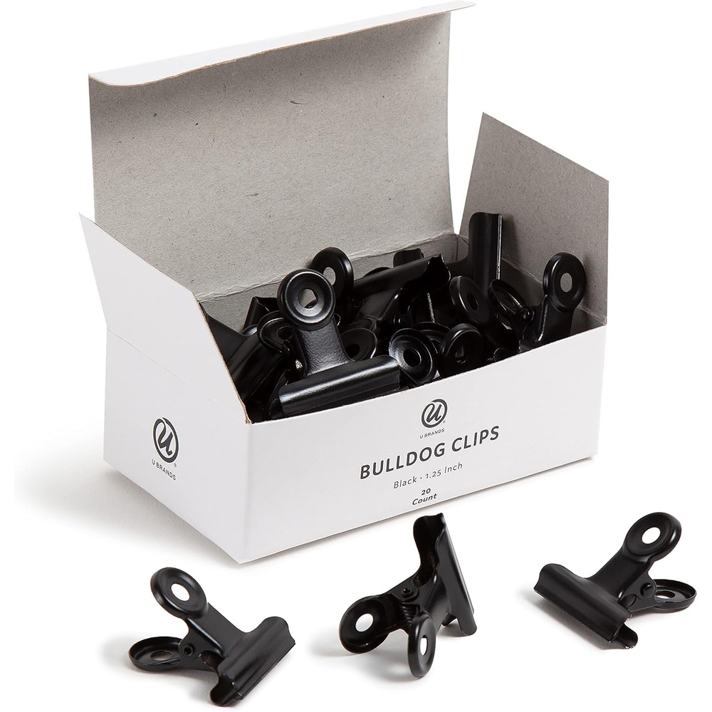 image:imageU Brands Black Bulldog Clips Office Organization Supplies 125 20 Count