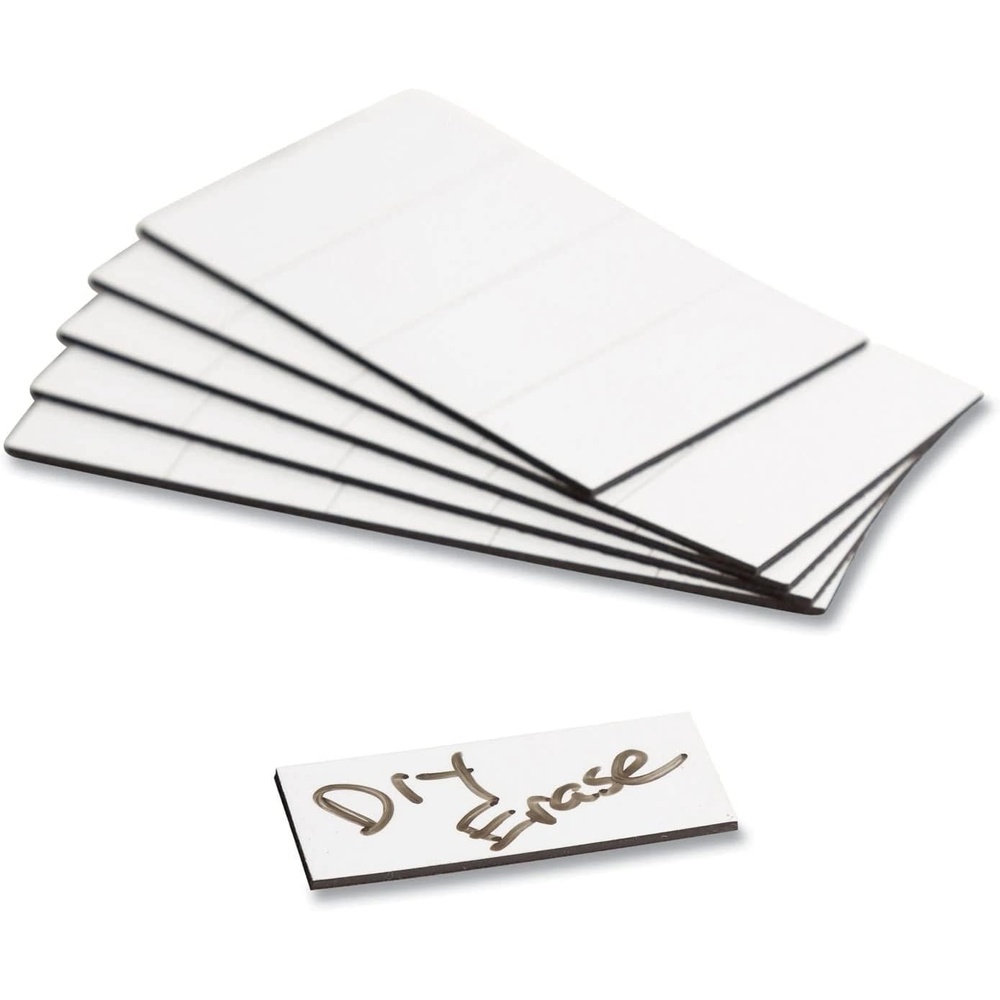 image:imageU Brands DryErase Magnetic Tape Strips 2 x 0875 White 25 Pack Reusable WriteOn Magnet Labels for Whiteboards Lockers Shelves Classroom Organization Office and Home