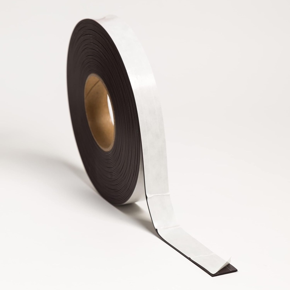 image:imageU Brands Magnetic Adhesive Tape Roll 1 x 50 Black Strong Flexible Magnet with PeelandStick Backing for Crafts DIY Projects Refrigerator Whiteboard Classroom Office Use