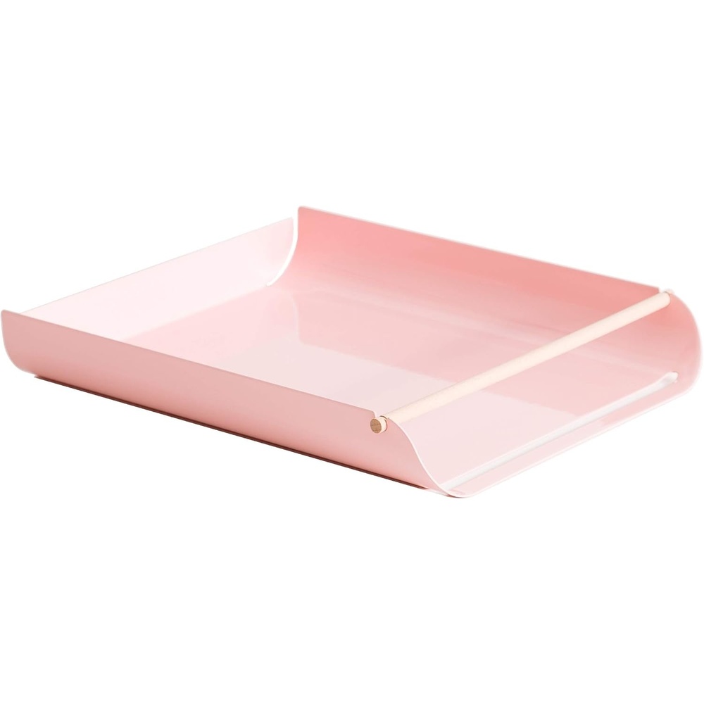 image:imageU Brands Metal Paper Tray Letter Size Desktop Accessory Arc Collection Grey 3548A0206Pink